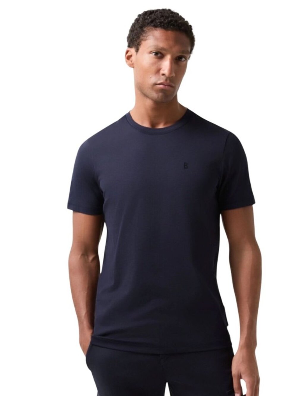 Bogner Mens Navy Blue Cotton T-Shirt Ryan Basic Crewneck XXL designer lux